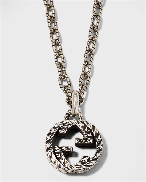 cheap gucci mens necklace|gucci interlocking g necklace men's.